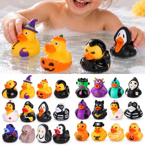 12x halloween rubber duck bath - rubber,