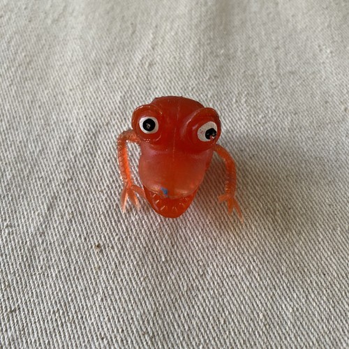 Vintage orange rubber jiggler - vintage,